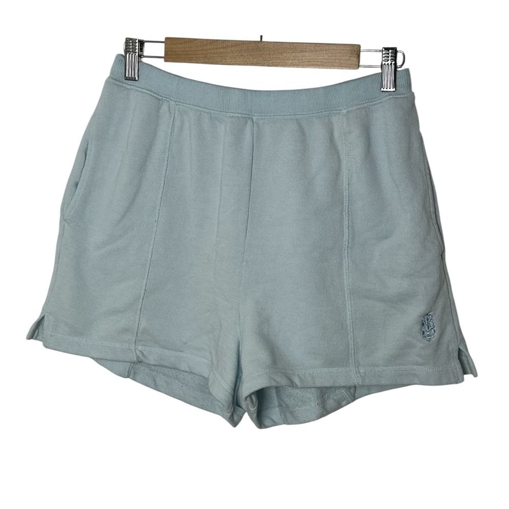 Free People FP Movement Shorts Womens Small Blue Pockets Comfy Elastic Waist